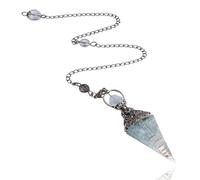 1 Pendentif en Cristal De Pierre Précieuse Hexagonale, Pendule en Cristal De Guérison, Décoration en Pierre De Cristal, Pendentif Pyramide Hexagonale, Pendule en Cristal, Décoration