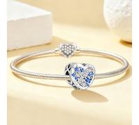 1 pendentif tendance en forme de cœur en argent 925, douze constellations, perles pour bijoux assortis et tenues quotidiennes, cadeau pour femme, cadeau pour maman, cadeaux de fête