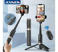 1 Perche à Selfie en Alliage d'Aluminium 3-en-1 Extensible avec Télécommande sans Fil et Trépied, Design Compact et Portable, Compatible avec iPhone 13/12/11 Pro/XS Max/XS/XR/X et Smartphones Android,