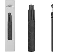 1 perche pour caméra d'action invisible pour Insta360 et DJI, 70 cm à 120 cm extensible en alliage d'aluminium avec corde anti-perte, design compact pour les voyages et les groupes (70 cm)
