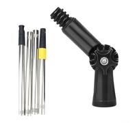 1 perche télescopique de 2 m pour rouleau de peinture avec joint articulé pivotant, poignée réglable pour peindre et nettoyer les zones hautes et difficiles à atteindre
