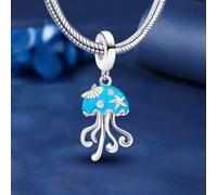 1 perle argentée arc-en-ciel lumineuse méduse pour la fabrication de bijoux | Assortiment de tenues quotidiennes et de bracelets, décorations de Noël, breloques pour la fabrication de bijoux