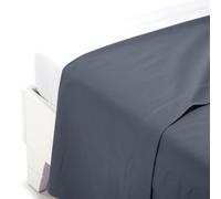 1 Personne Drap-Housse Moyen CM.190 x 285 Uni Caleffi Colors Gris
