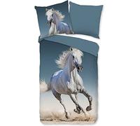 1-Personne Housse de Couette 135x200cm Flanelle nr:10016 Bleu