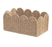 1 Petit Panier tissé, Organisateur de Corde en Papier à Bord festonné pour Cuisine, Salle de Bain et décoration intérieure