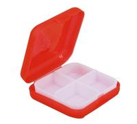 1 petit pilulier - Pilulier de voyage, pilulier quotidien | Boîte de rangement de médicaments à quatre compartiments, boîte de rangement portable, boîte à médicaments divisée, couleur aléatoire, 6 x 6