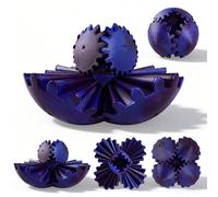 1 Pezzo Spin Ball Fidget Toys, Giocattoli Sensoriali per Bambini e Adulti, Allevia Lo StressPortatile Gear Ball Fidget Toy, Divertenti Regali di Compleanno, Ideali per Le Feste (Bleu et Rouge)