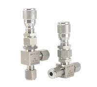 1 pièce 1/16" 1/8" 1/4" 3/8" 1/2" 2 3 4 6 8 10 12 mm raccord de compression for tube en acier inoxydable 304 316 vanne à pointeau de régulation micrométrique(SS316L_FLOW HOLE 1.2MM_RIGHT ANGLE)