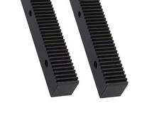 1 pièce 1,5 Mod 17 x 17 mm Rack hélicoïdal droit 1000 mm Noir et pignons durcis Kit de pignons en acier métallique de 1,5 m pour machine CNC