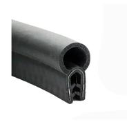 1 pièce 1 m de bande d'étanchéité en caoutchouc for bord de portière de voiture, double couche, isolation noire, protection de cadre, pièces de garniture(D-09)