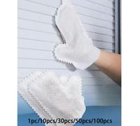 1 pièce/10pcs/30pcs/50pcs/100pcs Gants de nettoyage de poussière en microfibre blanche - Polyvalents à usage humide et sec, gants de chiffon sans effort pour un retrait facile de la poussière, idéal p