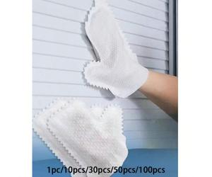1 pièce/10pcs/30pcs/50pcs/100pcs Gants de nettoyage de poussière en microfibre blanche - Polyvalents à usage humide et sec, gants de chiffon sans effort pour un retrait facile de la poussière, idéal p