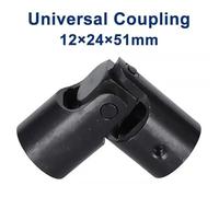 1 pièce 12 x 24 x 51 mm, accouplement d'arbre à cardan simple, connecteur de moteur, coupleur en acier à joint universel de direction DIY for pièces CNC(8pc 12x24x51keyway4)