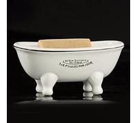 1 pièce 14,5 cm Mini porte-savon en céramique à pied de lion à double extrémité pour baignoire - Porte-savon décoratif vintage
