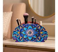 1 pièce/15 pièces Kit de peinture de diamant DIY, boîte de rangement multifonctionnelle, mandala, bohème, floral, papillon, chat, ville, bonhomme de neige, motif de la Dernière Cène, porte-stylo multi