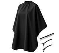 1 pièce 165 x 145 cm Coupe cheveux avec peigne et pince, cape de coiffeur noire, grande cape, accessoire de coiffure professionnel, couches coupe coiffeur imperméable corps entier