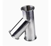 1 pièce 19 mm-63 mm (3/4"-2,5") en acier inoxydable SS304, raccord sanitaire à 3 voies, 1,5" 2" OD 50,5-77,5 mm, compatible avec les colliers de serrage Tri Clamp 1,5"-2,5"(Silver,38mm x ferrule 50.5)