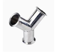 1 pièce 19 mm-63 mm (3/4"-2,5") en acier inoxydable SS304, raccord sanitaire à 3 voies, 1,5" 2" OD 50,5-77,5 mm, compatible avec les colliers de serrage Tri Clamp 1,5"-2,5"(Black,38mm x ferrule 50.5)