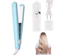 1 pièce 2 en 1 Lisseur Cheveux Mini lisseur de Voyage Professionnel Lisseur Boucleur Cheveux en Céramique pour Tous Types de Cheveux Cadeaux pour Femmes (Convertisseur de prise nécessaire)