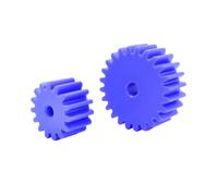 1 pièce 2 Modules 12/13/14/15/16/17/18/19/20T Engrenage droit plat en Nylon bleu pour moteur, Alésage 6mm