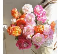 1 pièce/2 pièces/4 pièces/10 pièces Fleur artificielle Péonie de rose Austin de 48 cm Tige longue, convient pour vase de maison, bureau, mariage, fiançailles, arrangement floral, anniversaire, fête de