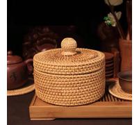 1 pièce/2 pièces Bocaux de rangement, boîtes de rangement, petites boîtes à collations, boîtes à thé, boîtes de rangement pour jeux de dames 14 cm * 10 cm,2 pièces (14*10cm*2 pièces)Rotin