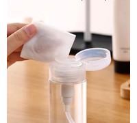 1 pièce/2 pièces Bouteille de pression transparente, réutilisable, pour dissolvant de vernis à ongles, avec pompe à pression, contenant cosmétique vide pour acétone, bouteille de voyage, accessoires d