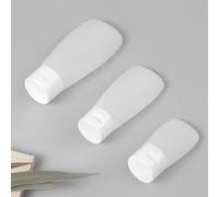 1 pièce/2 pièces Bouteille de voyage portable en plastique transparent, distributeur de crème, bouteille à pression pour nettoyant facial, gel douche, shampoing. Décoration de salle de bain, décoratio