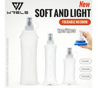 1 pièce/2 pièces Bouteille d'eau de sport légère et pliable avec valve de morsure pour marathon, bouteille d'eau froide sans odeur pressée à chaud, étanche et portable L,M,S,2 pièces S,2 pièces M,2 pi