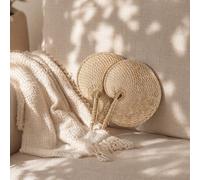 1 pièce/2 pièces Éventail à main vintage en bambou tressé, cadre robuste et design de tissage serré durable, éventail de refroidissement d'air portable pour l'été, cadeau de fête, éventail décoratif à