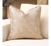 1 pièce/2 pièces Housse de coussin à motif géométrique, coussin carré doux et lisse en polyester jacquard tissé de haute précision, style minimaliste moderne de luxe. Convient pour l'hôtel, la villa, 