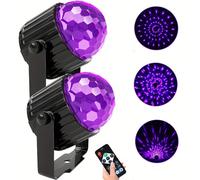 1 pièce/2 pièces Lumière noire pour la soirée lumineuse, barre de lumière noire de UV, bande de lumières noires LED, boules disco LED stroboscopiques lumineuses pour les fournitures de fête sombres, a