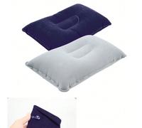 1 pièce/2 pièces Oreiller gonflable en PVC floqué portable pour l'extérieur, oreiller de sac de couchage de camping, oreiller de sieste Gris 1 pièces,Violet 1 pièces,multicolore aléatoire,Gris 2 pièce