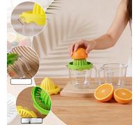 1 pièce/2 pièces Presse-agrumes manuel portable avec tasse à mesurer, presse-citron et presse-orange à main, outil simple de pressage de fruits, gadget de cuisine pratique pour la maison, le dortoir, 