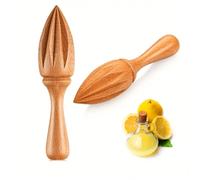 1 pièce/2 pièces Presse-citron naturel en bois, presse-citron en bois confortable, presse-agrumes à main en hêtre, presse-citron, presse-agrumes, accessoire de cuisine essentiel, indispensable pour ap