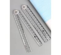 1 pièce/2 pièces Règle pliante transparente en acrylique créative, rangement minimaliste portable et pliable, fournitures de dessin et de mesure essentielles pour les étudiants 30cm,(0-15-30) cm,1 piè