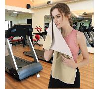 1 pièce/2 pièces Serviette de sport et de fitness à double face en microfibre séchage rapide, serviette de yoga, de natation, de randonnée, de camping de couleur unie absorbante et anti-sable, portabl