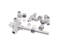1 pièce 2 voies 3 voies 4 voies 3 4 6 8 10 12 mm en acier inoxydable 304 SS double virole raccord de tuyau (tuyau OD 12 mm, type L 2 voies)