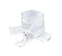 1 pièce, 20#, 60-500 cm Grande fermeture éclair ouverte en résine, fermeture éclair fermée, convient pour les vestes, les manteaux, les accessoires de couture de tentes.Blanc,300 cm