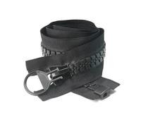 1 pièce, 20#, 60-500 cm Grande fermeture éclair ouverte en résine, fermeture éclair fermée, convient pour les vestes, les manteaux, les accessoires de couture de tentes.Noir,300 cm