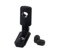 1 pièce 2020 3030 4040 4545 noir fente en T profilé en aluminium en forme de L coin intérieur support de connexion fixation norme ue avec vis(4040)
