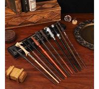 1 pièce 2025 Nouvelle Baguette Magique Classique en Acier au Carbone - Sceptre de Jeu de Rôle - Canne de Marche - Accessoire Photo - Fournitures pour Fête LARP - Accessoire pour Représentation sur Scè