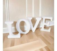 1 pièce 26 lettres de l'alphabet anglais en bois blanc, décoration de bureau, accessoire de bureau DIY, décoration de la maison et du mariage, accessoire photo, cadeau, fournitures scolaires, rentrée