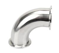 1 pièce 3/4", 2,5 cm, 7,6 cm, 10,2 cm, 19 mm-102 mm, virole de tuyau OD coudée à 90 degrés en acier inoxydable 304 (32 mm x virole 50,5)