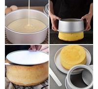 1 pièce/3 pièces/4 pièces Moules à gâteau ronds, Moules à gâteau du Nouvel An/Noël, en alliage d'aluminium anodisé antiadhésif, convenant à la préparation de gâteaux, de raviolis et de desserts - parf