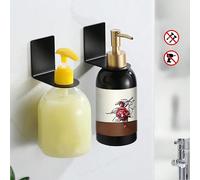 1 pièce/3 pièces/5 pièces Support mural pour shampoing, étagère pour gel douche, support en acier inoxydable pour bouteille avec pompe, design auto-adhésif, rangement moderne et gain de place pour la 