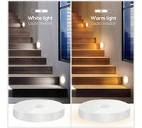 1 pièce/3 pièces/6 pièces Lumières à détecteur de mouvement, lumière nocturne magnétique rechargeable USB à LED à fixer au mur, éclairage d'escalier, de couloir, de placard, de cuisine sous les armoir