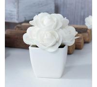 1 pièce/3 pièces Mini plante en pot de rose réaliste, décoration pour la maison, le hall d'hôtel, la fête des mères, la Saint-Valentin, la table de mariage/banquet, toutes saisons 1 pièce,3 piècesPoly