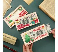 1 pièce/3 pièces Porte-monnaie de Noël, porte-monnaie en bois unique et charmant pour les cadeaux de Noël, ornements de bureau, décorations de fête de Noël, cadeaux surprises idéaux pour l'argent, déc