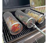 (1 Pièce - 30 Cm) Grille De Cuisson Pour Barbecue En Acier Inoxydable, Grille Ronde Pour Feu De Camp, Ustensiles De Cuisine Pour Camping Et Pique-Nique